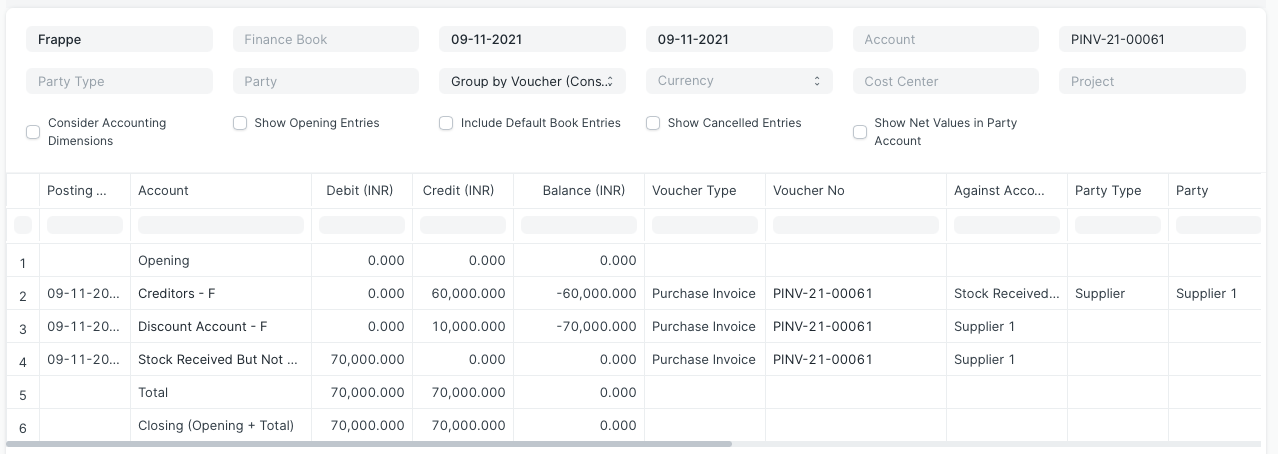 Discount Accounting for Purchase Invoices