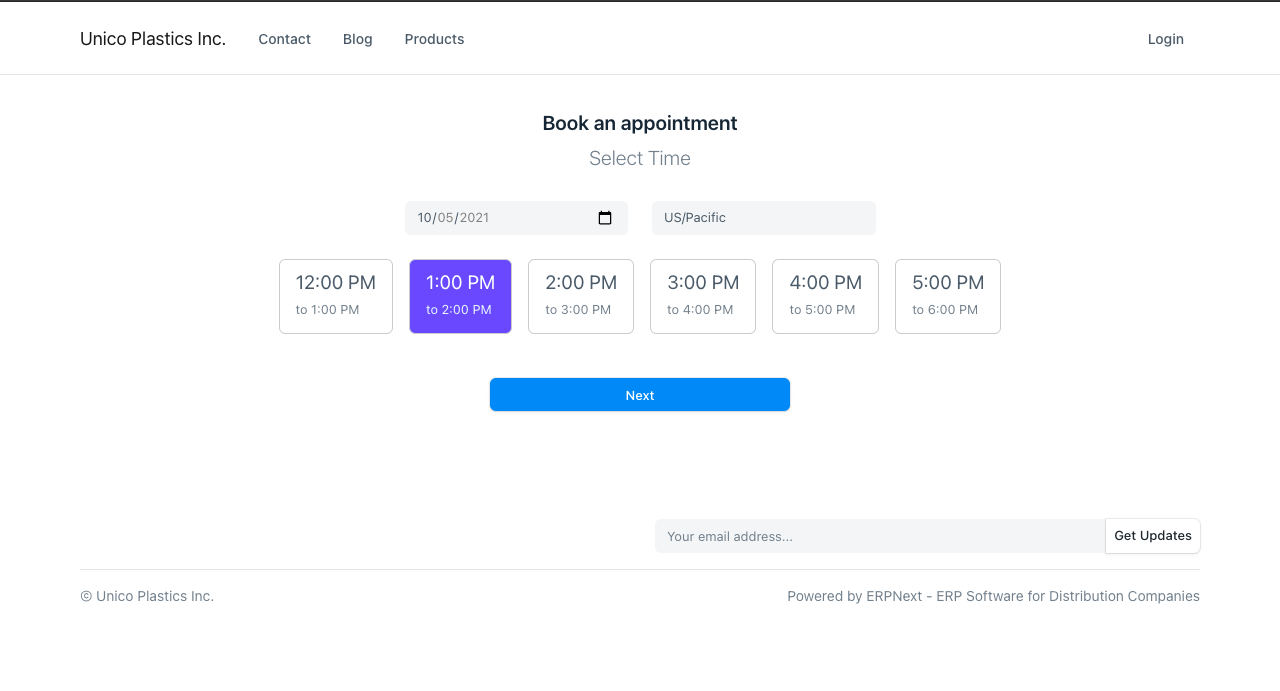 Appointment Webform