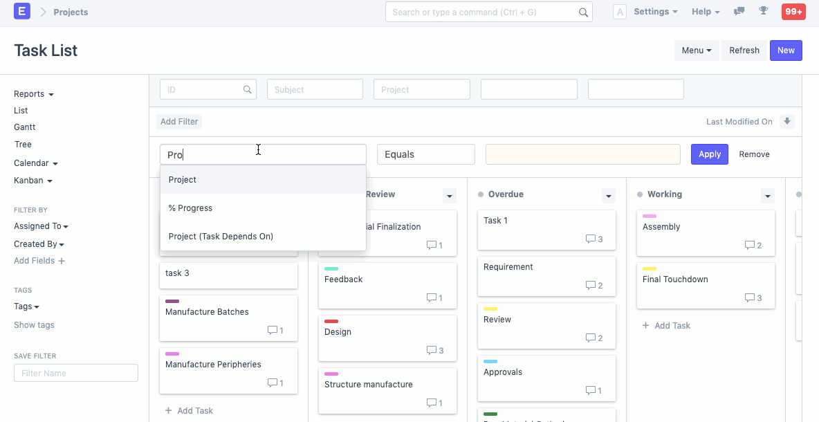 Save filters in Kanban Board