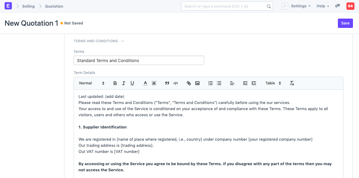 Terms And Conditions